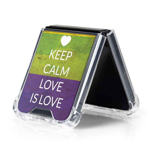 Keep Calm Love Is Love Galaxy Z Flip5 5G Clear Case