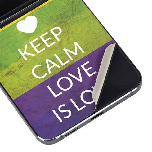 Keep Calm Love Is Love Galaxy Z Flip5 5G Skin