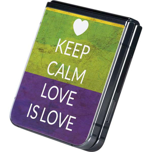 Keep Calm Love Is Love Galaxy Z Flip5 5G Skin