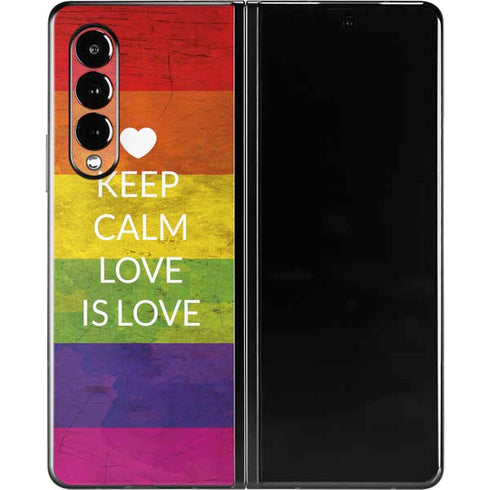 Keep Calm Love Is Love Galaxy Z Fold3 5G Skin