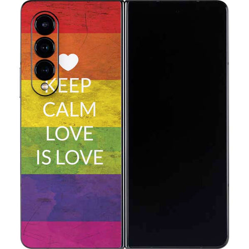Keep Calm Love Is Love Galaxy Z Fold4 5G Skin