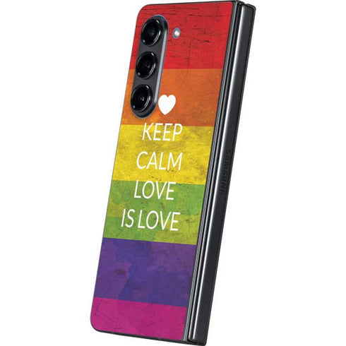 Keep Calm Love Is Love Galaxy Z Fold5 5G Skin