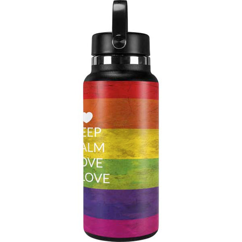 Keep Calm Love Is Love Hydro Flask 32oz Wide Mouth Skin