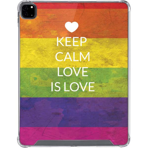 Keep Calm Love Is Love iPad Pro 12.9in (2020) Clear Case