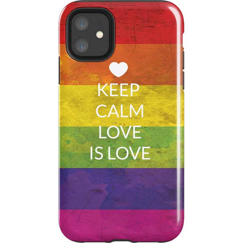 Keep Calm Love Is Love iPhone 11 Impact Case