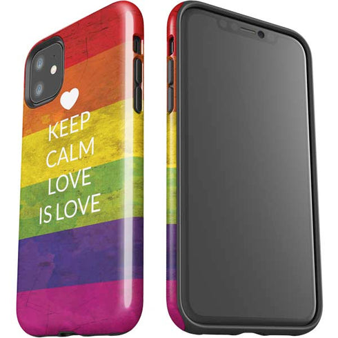 Keep Calm Love Is Love iPhone 11 Impact Case