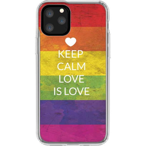 Keep Calm Love Is Love iPhone 11 Pro Clear Case