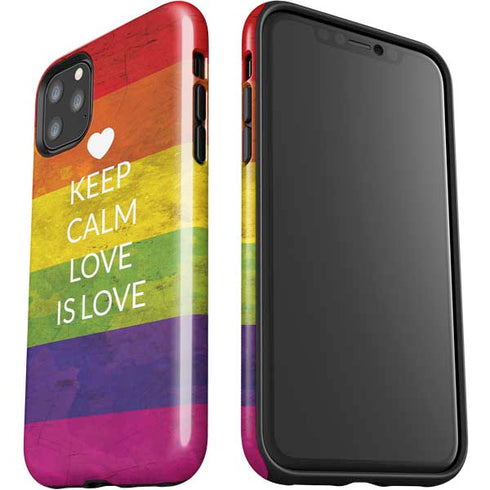 Keep Calm Love Is Love iPhone 11 Pro Max Impact Case