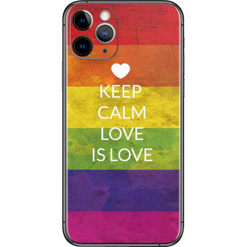 Keep Calm Love Is Love iPhone 11 Pro Skin