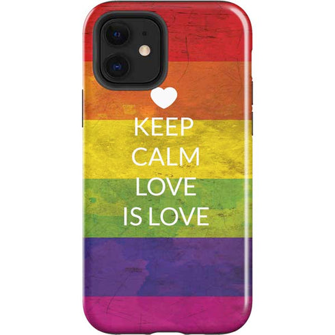 Keep Calm Love Is Love iPhone 12 Impact Case