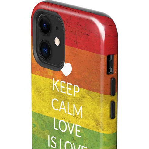 Keep Calm Love Is Love iPhone 12 Impact Case