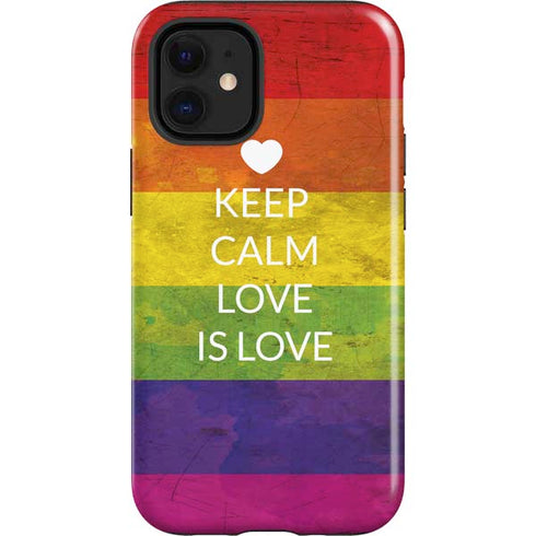 Keep Calm Love Is Love iPhone 12 Mini Impact Case