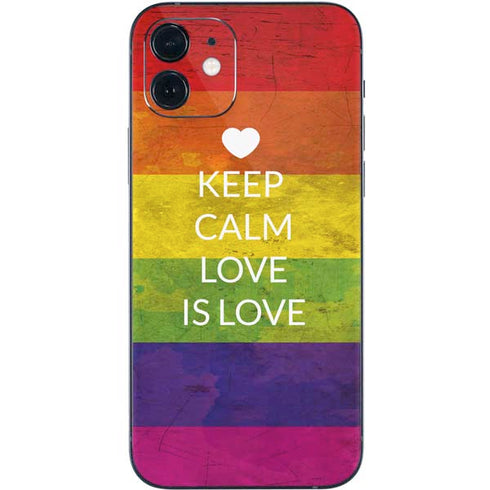 Keep Calm Love Is Love iPhone 12 Mini Skin