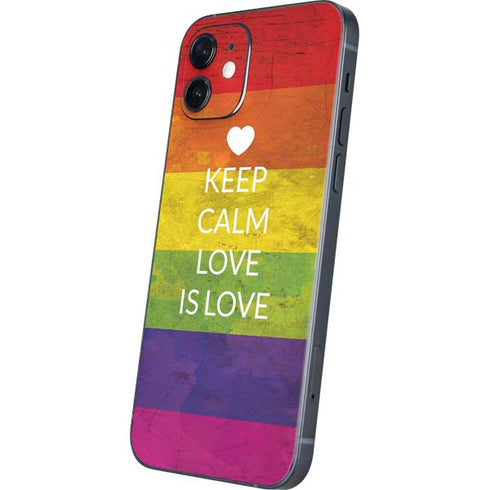 Keep Calm Love Is Love iPhone 12 Mini Skin