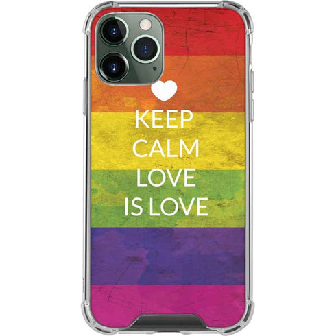 Keep Calm Love Is Love iPhone 12 Pro Clear Case