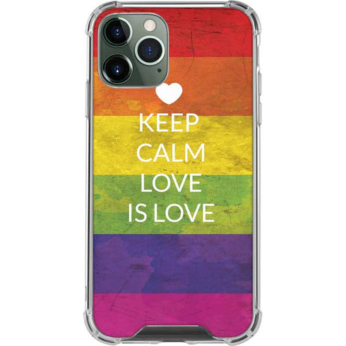 Keep Calm Love Is Love iPhone 12 Pro Max Clear Case