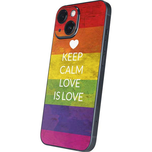 Keep Calm Love Is Love iPhone 13 Mini Skin