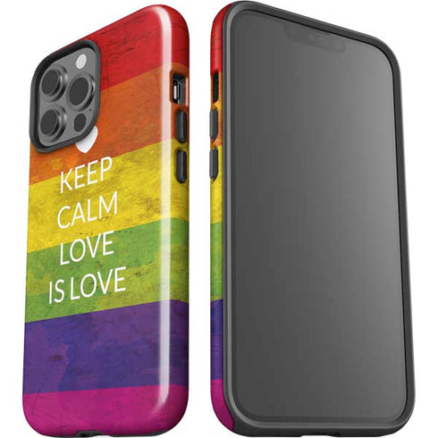 Keep Calm Love Is Love iPhone 13 Pro Max Impact Case