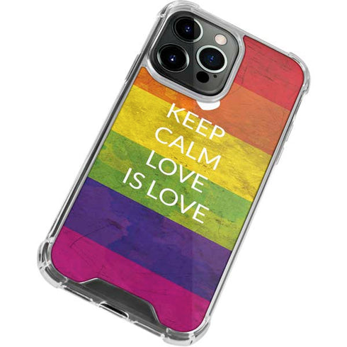 Keep Calm Love Is Love iPhone 15 Pro Clear Case