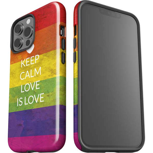 Keep Calm Love Is Love iPhone 14 Pro Max Impact Case