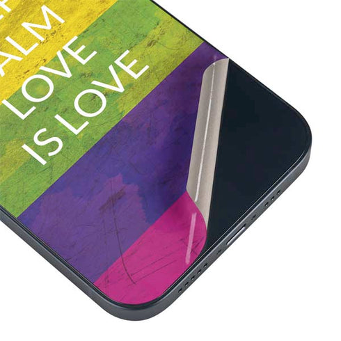 Keep Calm Love Is Love iPhone 14 Skin