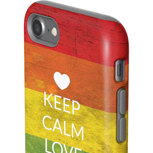 Keep Calm Love Is Love iPhone SE (2nd & 3rd Gen) Pro Case