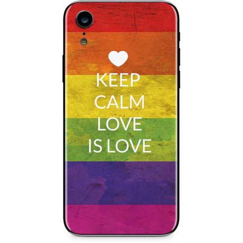 Keep Calm Love Is Love iPhone XR Skin