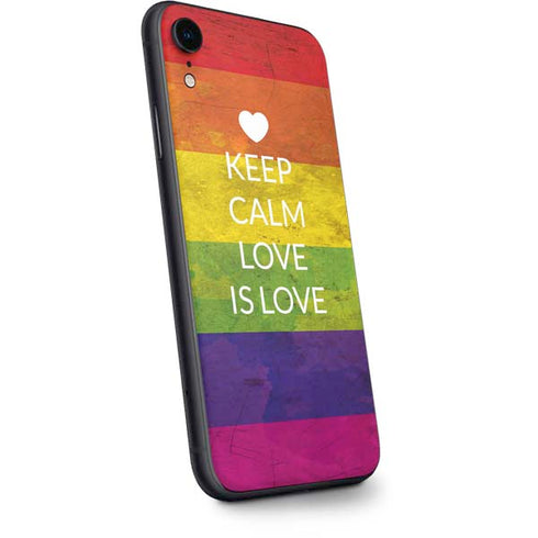 Keep Calm Love Is Love iPhone XR Skin