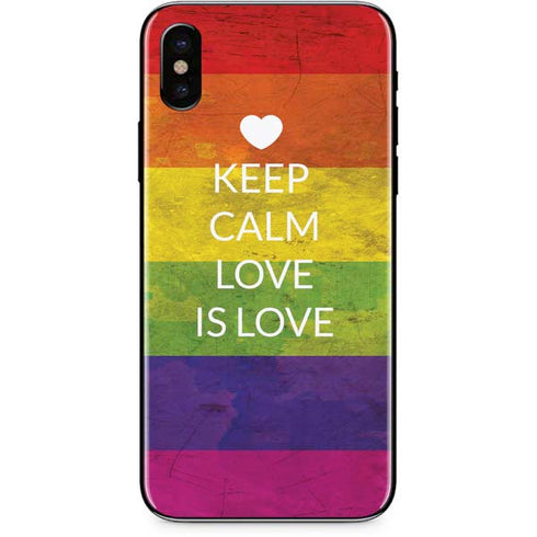 Keep Calm Love Is Love iPhone XS Max Skin