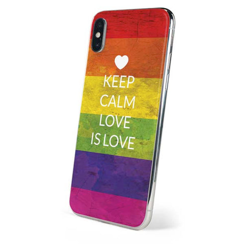 Keep Calm Love Is Love iPhone XS Skin