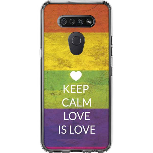 Keep Calm Love Is Love LG K51/Q51 Clear Case