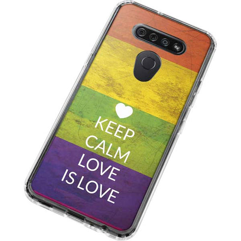Keep Calm Love Is Love LG K51/Q51 Clear Case