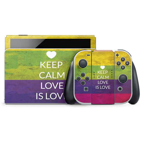 Keep Calm Love Is Love Nintendo Switch OLED (2021) Skin