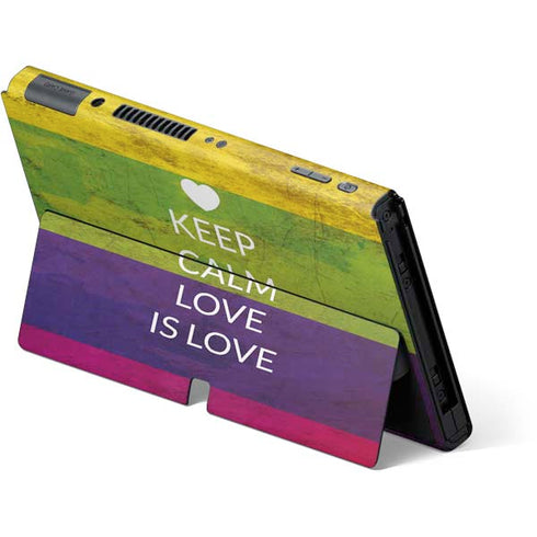 Keep Calm Love Is Love Nintendo Switch OLED (2021) Skin