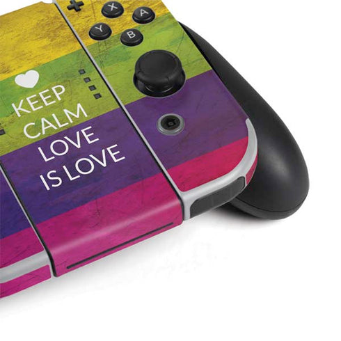 Keep Calm Love Is Love Nintendo Switch OLED (2021) Skin