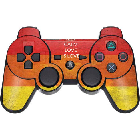 Keep Calm Love Is Love PS3 Dual Shock wireless controller Skin