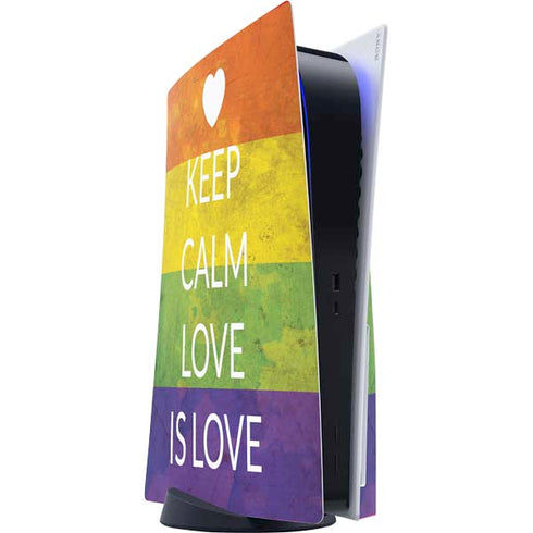 Keep Calm Love Is Love PS5 Console Skin