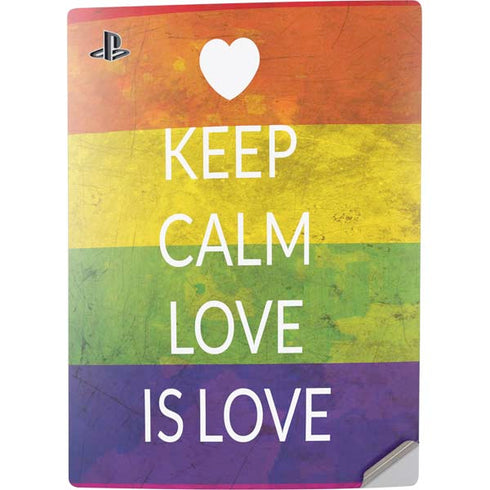 Keep Calm Love Is Love PS5 Digital Edition Console Skin