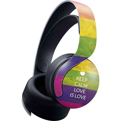 Keep Calm Love Is Love PULSE 3D Wireless Headset for PS5 Skin