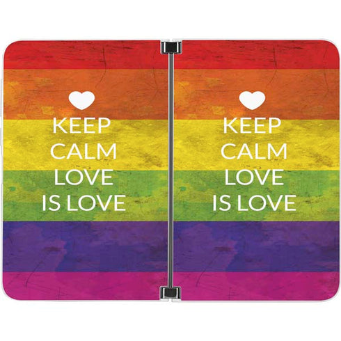 Keep Calm Love Is Love Surface Duo Skin
