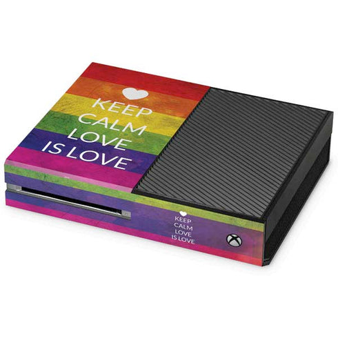 Keep Calm Love Is Love Xbox One Console Skin
