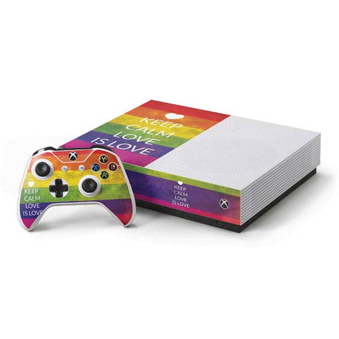 Keep Calm Love Is Love Xbox One S All-Digital Edition Bundle Skin