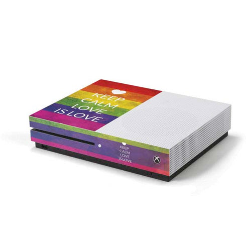 Keep Calm Love Is Love Xbox One S Console Skin