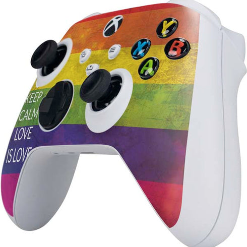 Keep Calm Love Is Love Xbox Series S Controller Skin