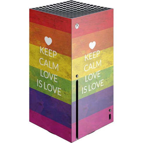 Keep Calm Love Is Love Xbox Series X Console Skin