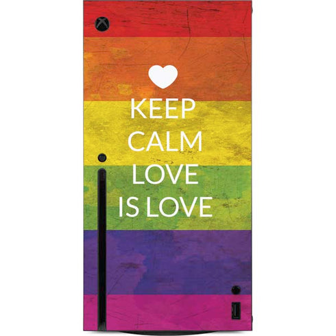 Keep Calm Love Is Love Xbox Series X Console Skin