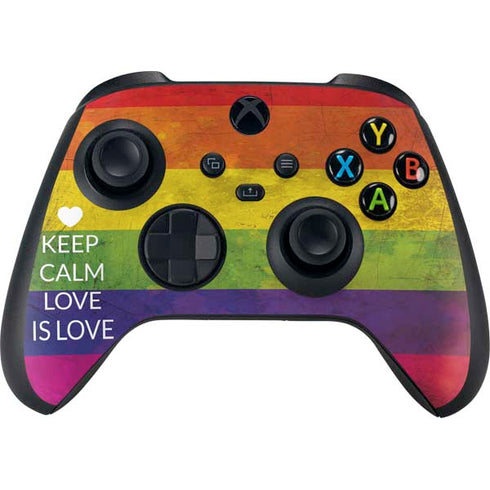 Keep Calm Love Is Love Xbox Series X Controller Skin