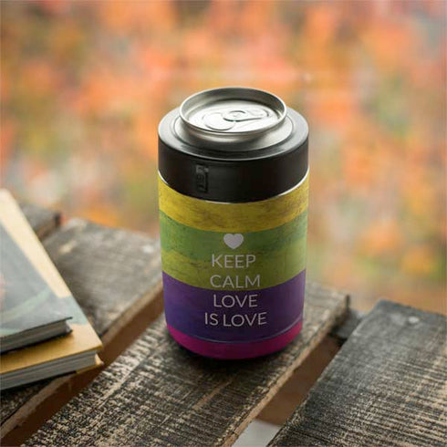 Keep Calm Love Is Love Yeti Colster Can Insulator Skin