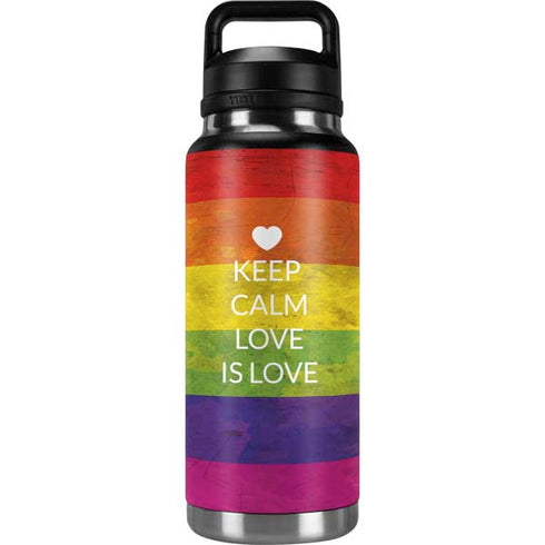 Keep Calm Love Is Love YETI Rambler 36oz Bottle Skin