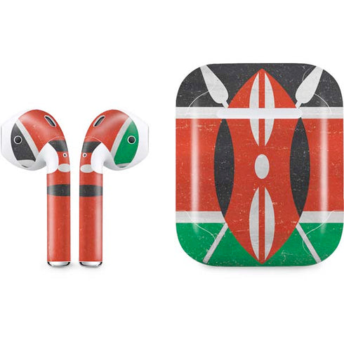 Kenya Flag Distressed Apple AirPods Skin